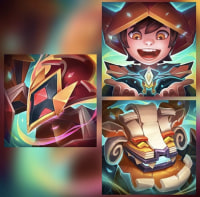 Paper‑crafted Anivia, Nunu and Willump icons