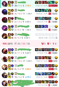 랭에서 첨으로 펜타킬 해봄