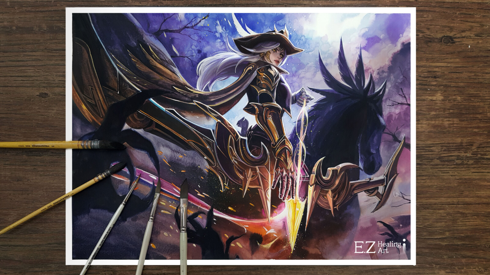 이지힐링아트하이눈애쉬그리기