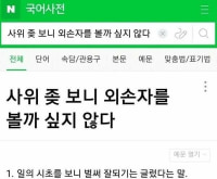 국어사전 실망이다...