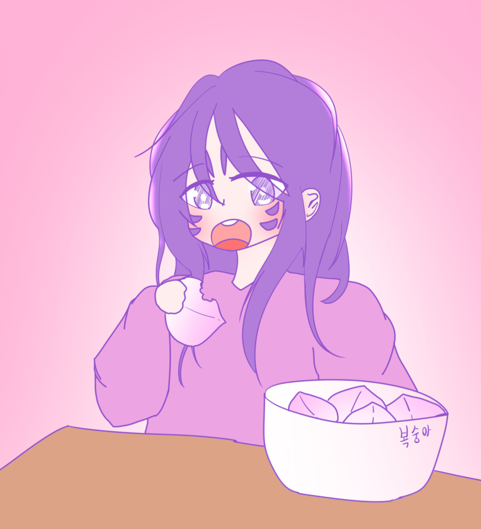 복숭아먹는 아기카이사.jpg