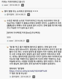 키위는 키위키위하고 웁니다 >_<