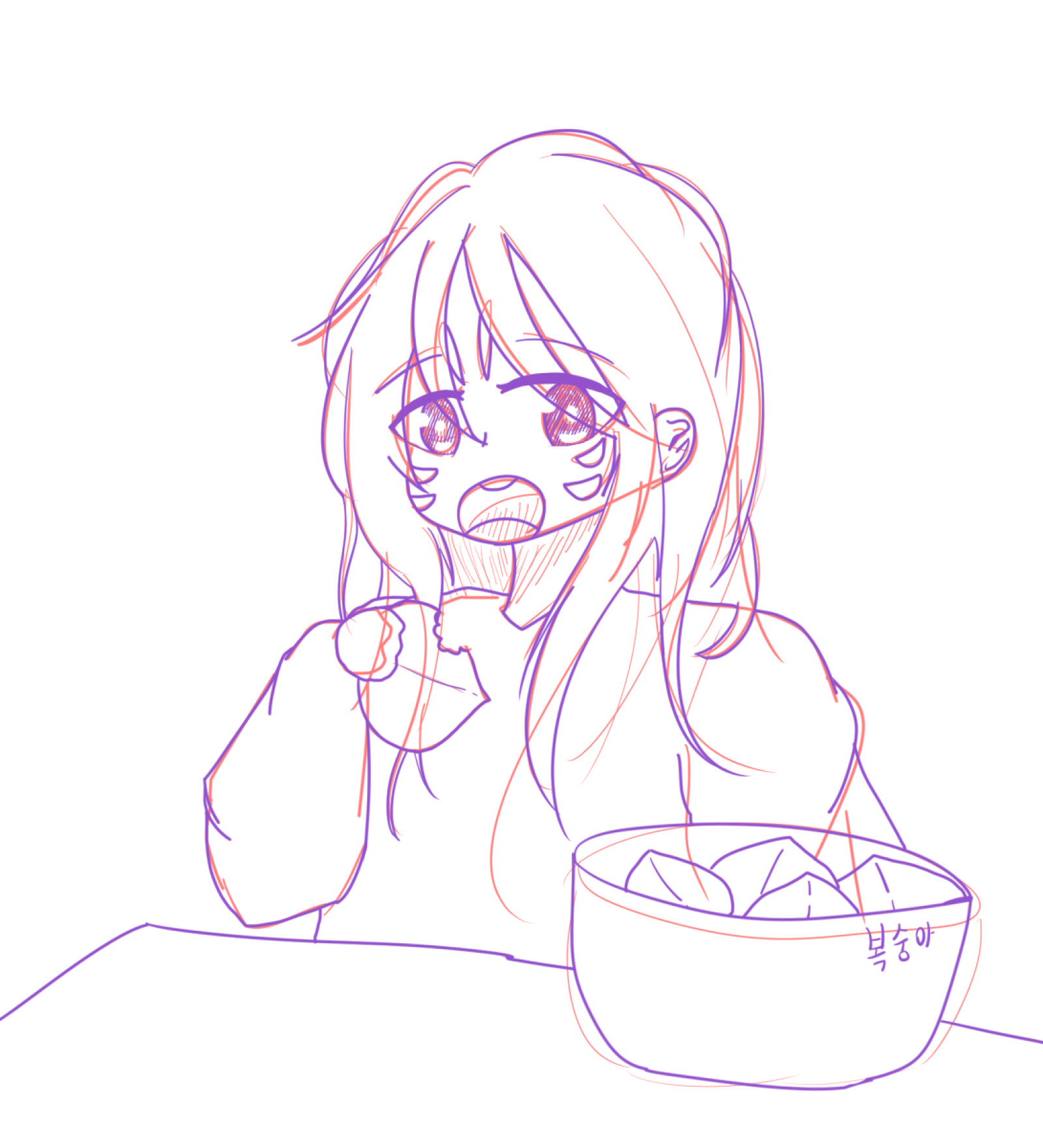 복숭아먹는 아기카이사 비하인드.4.jpg