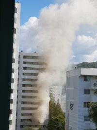 op bro's neighbor's house on fire rn
