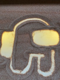 among us made of sand