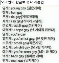 외국인의 숫자 세는 법