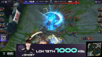 담원 고스트 선수의 LCK 13번째 1000킬 축하드립니다!