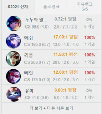 브실골에서도 전적 검색을 일상화 해야 되는 이유