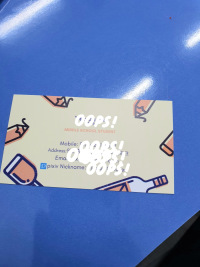 옵붕이 학교에서 명함 만드러따!