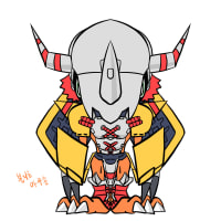 워그레이몬을 그려봤오