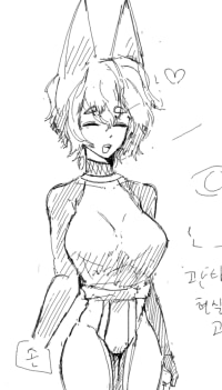 오랜만에 그림 올리러옴(여캐과함유)