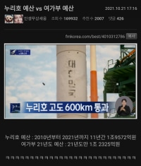 여가부 vs 누리호 세기의 대결