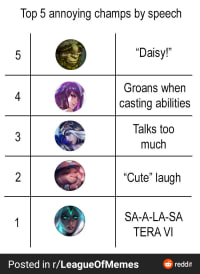 대사가 짜증나는 캐릭 top 5