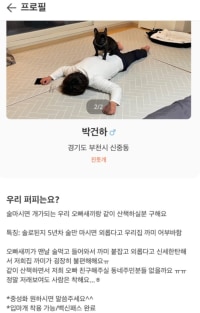 우리집 개시키랑 산책 하실분?