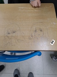 중2 잼민이 책상 낙서