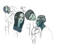 Warm-up: drawing only heads