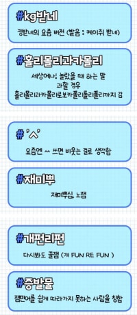 요즘 애들이 쓰는 잼민어