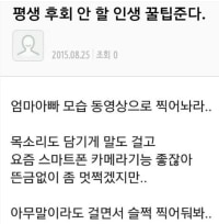 평생 후회 안 할 인생 꿀팁