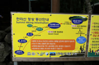 한라산 등반시 은근히 압박감 주는 경고문구