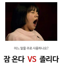 잠온다 VS 졸린다