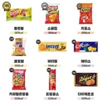 칼로리 높은 과자 순위