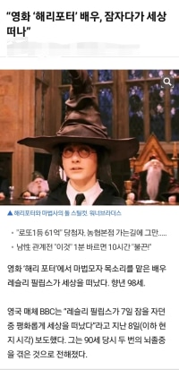 모자 성우분 돌아가셨다는 기사