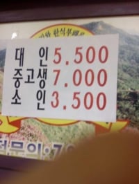 사장님의 경험이 만든 뷔페 가격표