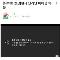 메이플 핵이슈 관련 영상 실시간으로 강제 삭제되는중