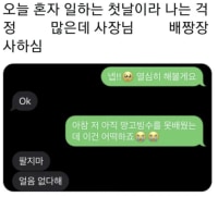 처음 혼자 일하는 카페 알바생
