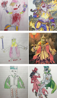 아들의 낙서를 캐릭터로 바꾼 금손 아빠