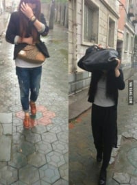 비 왔을 때 명품과 짭의 차이