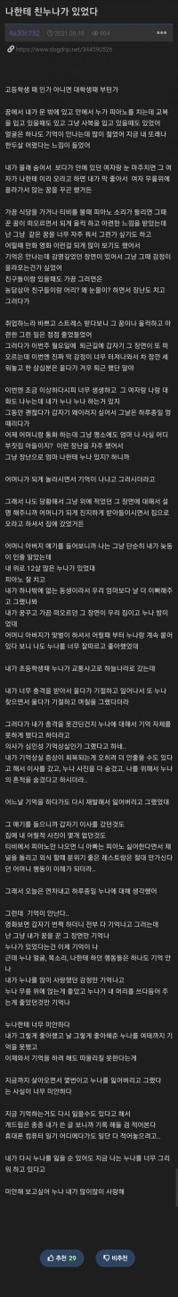나한테 친누나가 있었다.txt(슬픔주의)