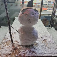 옵붕이 눈사람 만듬