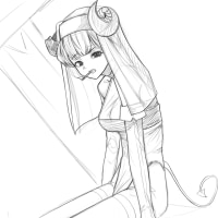 악마 수녀 낙서