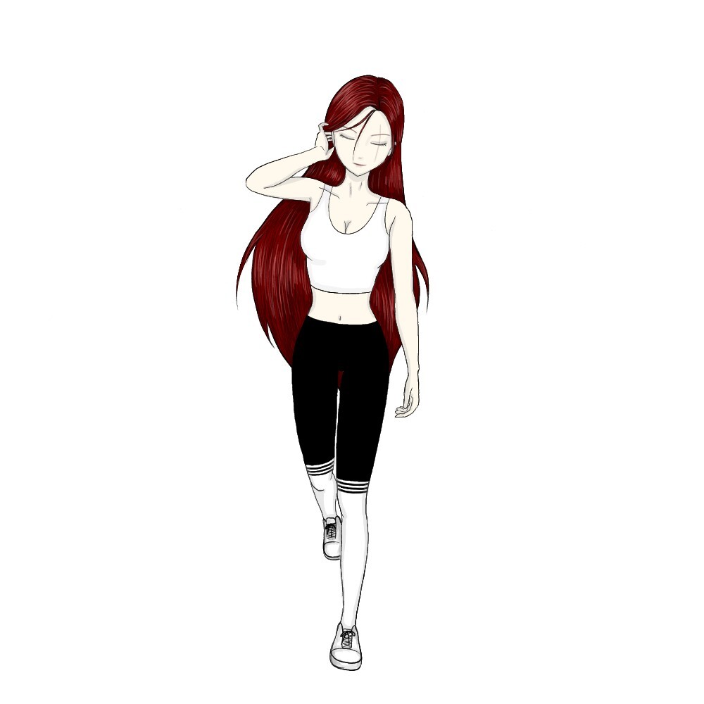 운동복카타리나인데 첨 그려봄 그림 어케 잘그려