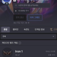 연패박고 아이언으로 강등했음….