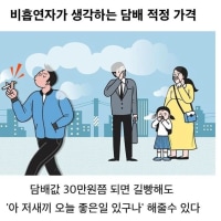 비흡연자들이 생각하는 담배값 적정가격