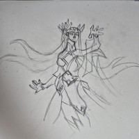 롤 이렐리아 불멸의 영웅 모작 손그림