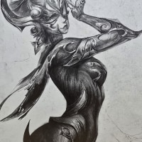 어둠의 인도자 이블린 소묘 ( v^-゜)♪