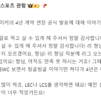 도인비: 페이커 형님 4년동안 먹고 살 수 있게 해 주셔서 감사합니다.