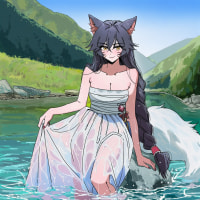 물놀이 하는 아낙네들