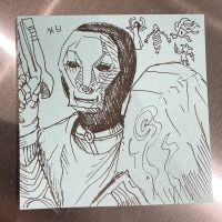일하다 심심해서 그린 진 낙서