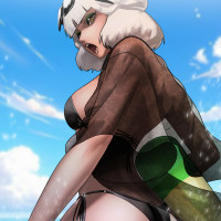 수영장 파티 아닌 그냥 바다 놀러온 키아나