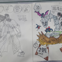 학원에서 그린것들