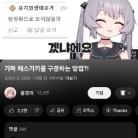 유튜브에 옵지나온다(김마르 아님)