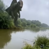 낚시하러 갔다가 공룡 만났다