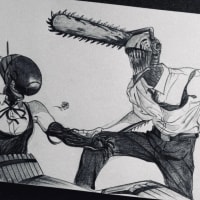 체인소맨 소묘 그려봤어요