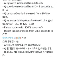 스카너 조정안(궁 하향 및 전반적인 스펙 상향)