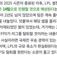 내년 LPL은 몇팀이냐?