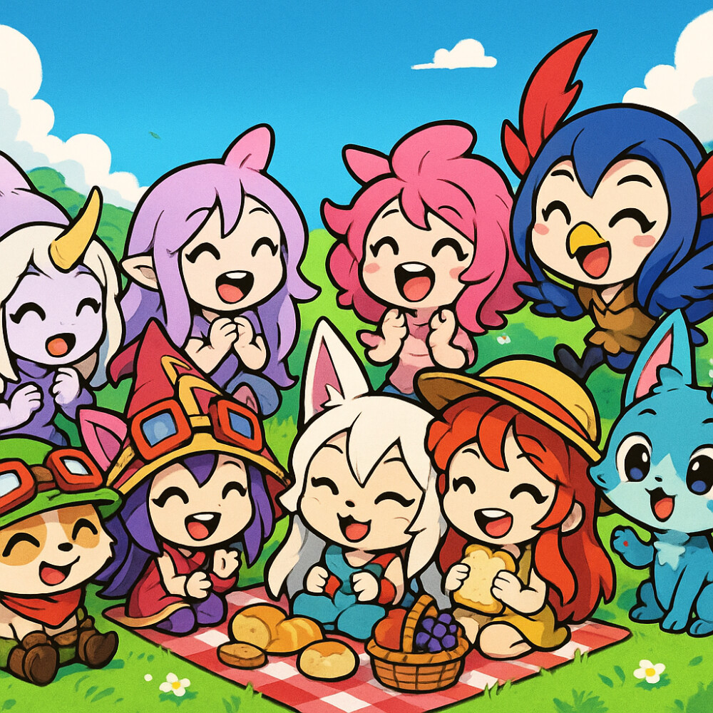 롤 캐릭터 피크닉